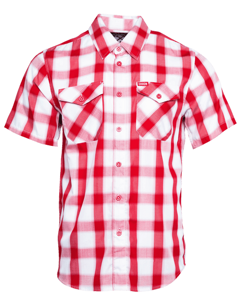 GINGHAM BAMBOO SHORT SLEEVE BUTTON UP - MENS